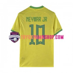 Brasilien Neymar JR 10 VM 2022 Tröja 1:a Matchställ Män Kortärmad