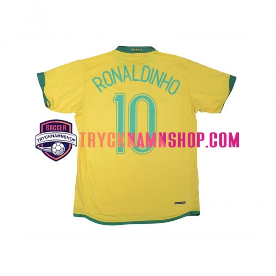 Brasilien RONALDINHO 10 2006 Tröja Retro 1:a Matchställ Män Kortärmad