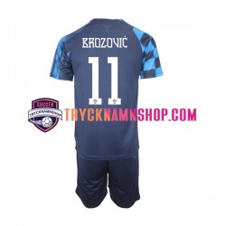 Kroatien Brozovic 11 VM 2022 Tröja 2:a Matchställ Barn Kortärmad