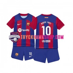 FC Barcelona Ansu Fati 10 2023-2024 Tröja 1:a Matchställ Barn Kortärmad