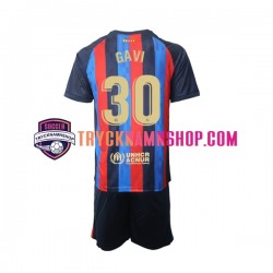 FC Barcelona Gavi 30 2022-2023 Tröja 1:a Matchställ Barn Kortärmad