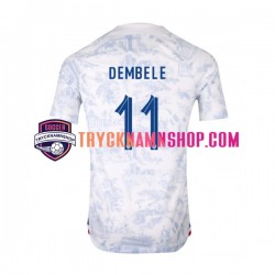 Frankrike Dembele 11 VM 2022 Tröja 2:a Matchställ Män Kortärmad