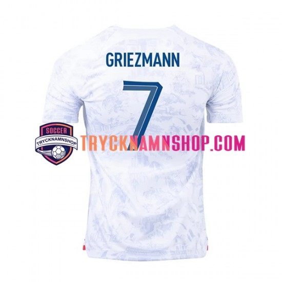 Frankrike Griezmann 7 VM 2022 Tröja 2:a Matchställ Män Kortärmad