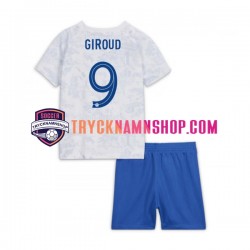 Frankrike Olivier Giroud 9 VM 2022 Tröja 2:a Matchställ Barn Kortärmad