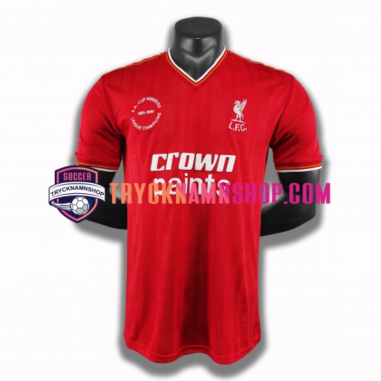 Liverpool 1985-1986 Tröja Retro 1:a Matchställ Män Kortärmad