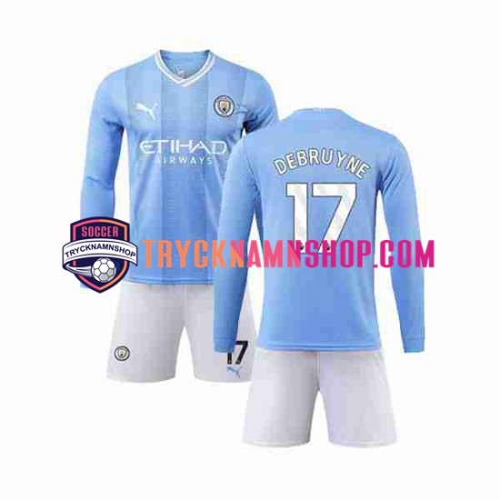 Manchester City Kevin De Bruyne 17 2023-2024 Tröja 1:a Matchställ Barn Långärmad