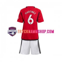 Manchester United Lisandro Martinez 6 2023-2024 Tröja 1:a Matchställ Barn Kortärmad