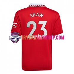 Manchester United Luke Shaw 23 2022-2023 Tröja 1:a Matchställ Män Kortärmad