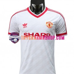 Manchester United 1986 Tröja Retro 2:a Matchställ Män Kortärmad