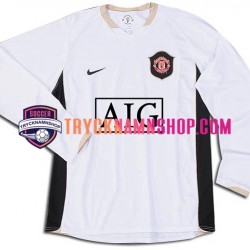 Manchester United 2006-2007 Tröja Retro 2:a Matchställ Män Långärmad