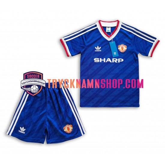 Manchester United 1986 Tröja Retro 2:a Matchställ Barn Kortärmad