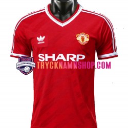 Manchester United 1986 Tröja Retro 1:a Matchställ Män Kortärmad