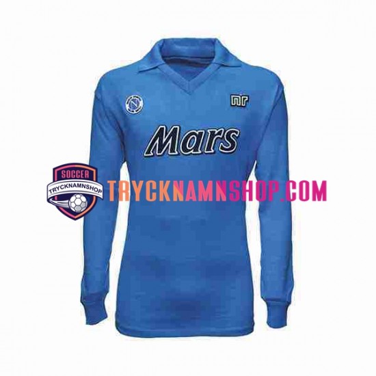 SSC Napoli 1989 1990 Tröja Retro 1:a Matchställ Män Långärmad