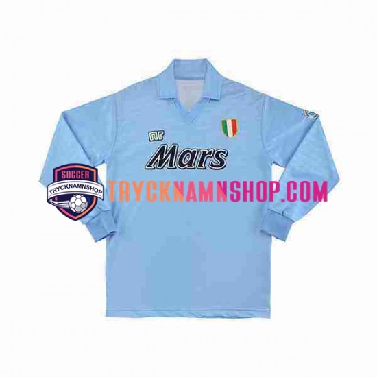 SSC Napoli 1990 1991 Tröja Retro 1:a Matchställ Män Långärmad