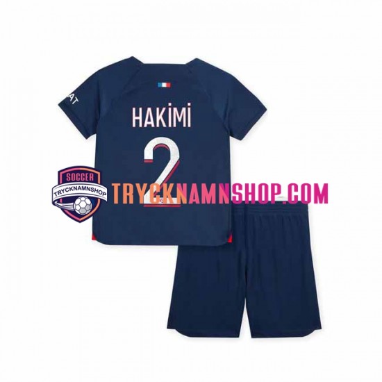 Paris Saint-Germain Hakimi 2 2023-2024 Tröja 1:a Matchställ Barn Kortärmad