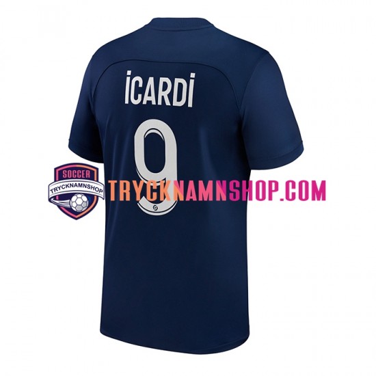 Paris Saint-Germain Icardi 9 2022-2023 Tröja 1:a Matchställ Män Kortärmad