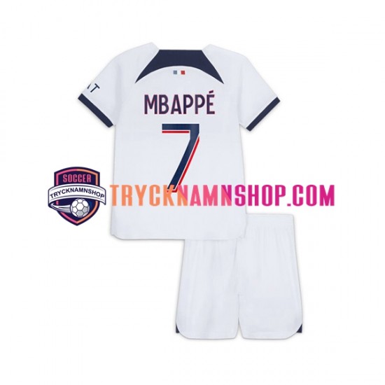 Paris Saint-Germain Kylian Mbappe 7 2023-2024 Tröja 2:a Matchställ Barn Kortärmad