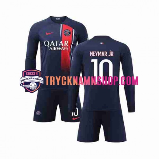 Paris Saint-Germain Neymar Jr 10 2023-2024 Tröja 1:a Matchställ Barn Långärmad