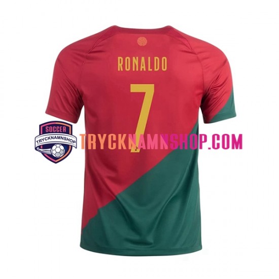 Portugal Ronaldo 7 VM 2022 Tröja 1:a Matchställ Män Kortärmad