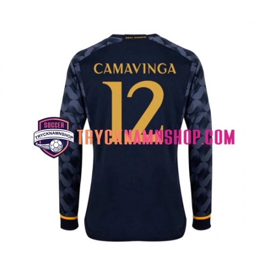 Real Madrid EDUARDO CAMAVINGA 12 2023-2024 Tröja 2:a Matchställ Män Långärmad