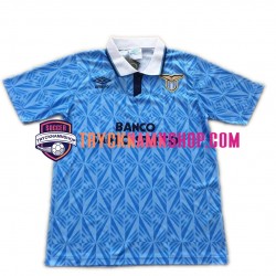 SS Lazio 1991 Tröja Retro 1:a Matchställ Män Kortärmad