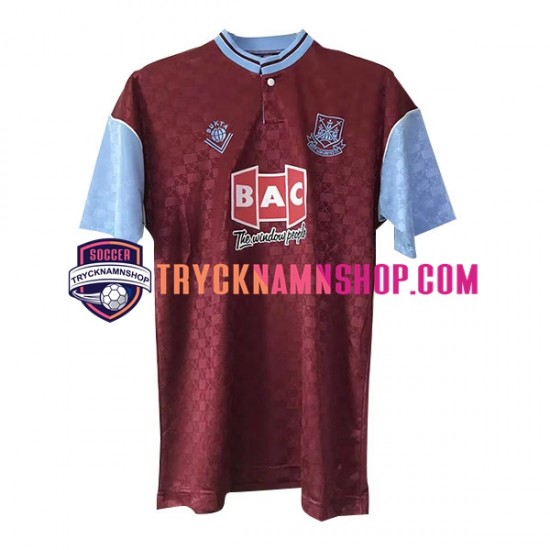 West Ham United 1989-1990 Tröja Retro 1:a Matchställ Män Kortärmad