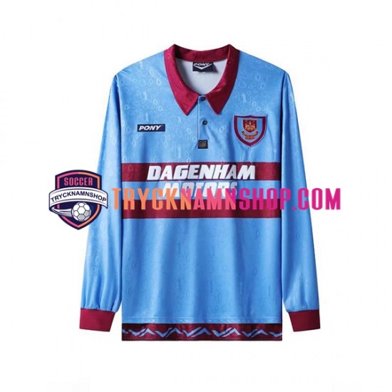 West Ham United 1995-1996 Tröja Retro 1:a Matchställ Män Långärmad