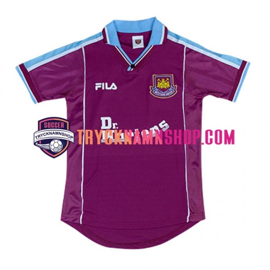 West Ham United 1999-2001 Tröja Retro 1:a Matchställ Män Kortärmad