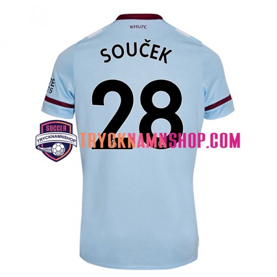 West Ham United Tomas Soucek 28 2021-2022 Tröja 2:a Matchställ Män Kortärmad