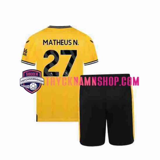 Wolverhampton Wanderers Matheus Nunes 27 2023-2024 Tröja 1:a Matchställ Barn Kortärmad