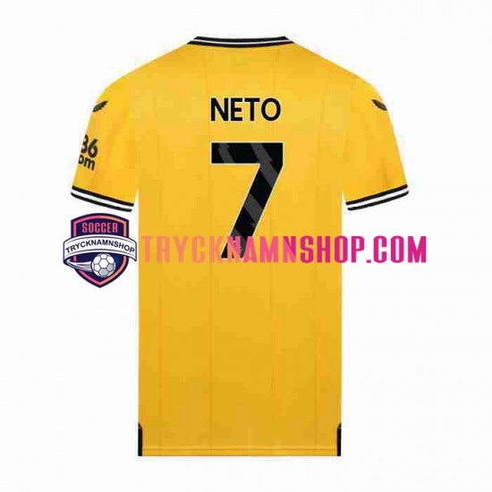 Wolverhampton Wanderers NETO 7 2023-2024 Tröja 1:a Matchställ Män Kortärmad