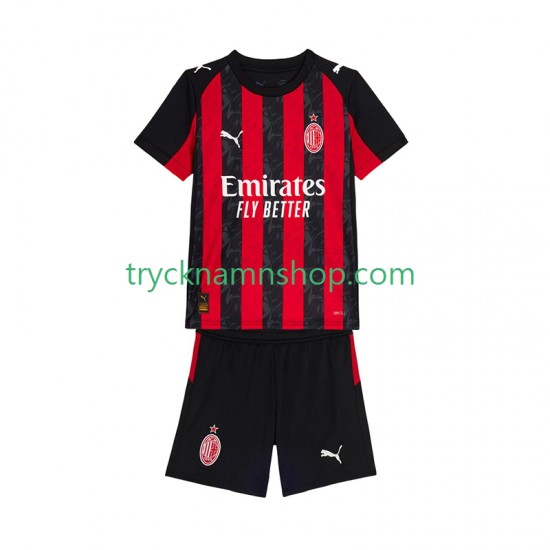 AC Milan 2025-2026 Tröja 1:a Matchställ Barn Kortärmad