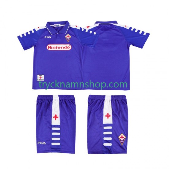Fiorentina 1998 1999 Tröja Retro 1:a Matchställ Barn Kortärmad