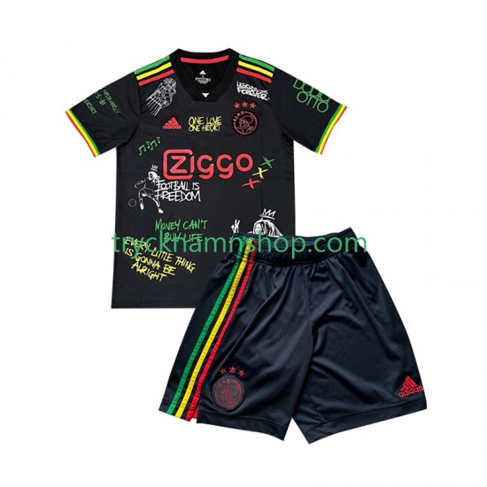 AFC Ajax Bob Marley Special 2025-2026 Tröja Svart 1:a Matchställ Barn Kortärmad