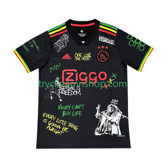 AFC Ajax Bob Marley Special 2025-2026 Tröja Svart 1:a Matchställ Män Kortärmad