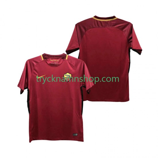 AS Roma 2017-2018 Tröja Retro 1:a Matchställ Män Kortärmad