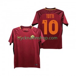 AS Roma Totti 10 2017-2018 Tröja Retro 1:a Matchställ Män Kortärmad
