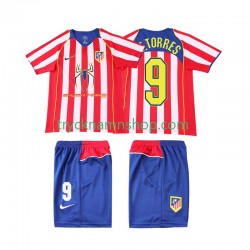 Atlético Madrid F TORRES 9 2004 2005 Tröja Retro 1:a Matchställ Barn Kortärmad