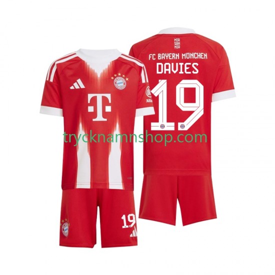 FC Bayern München Alphonso Davies 19 2025-2026 Tröja 1:a Matchställ Barn Kortärmad