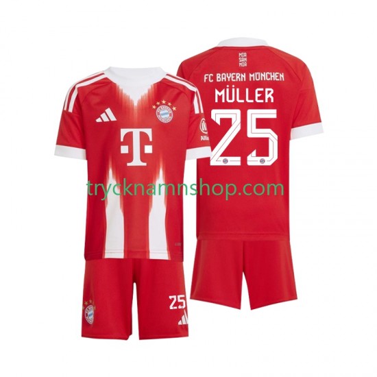 FC Bayern München Thomas Muller 25 2025-2026 Tröja 1:a Matchställ Barn Kortärmad