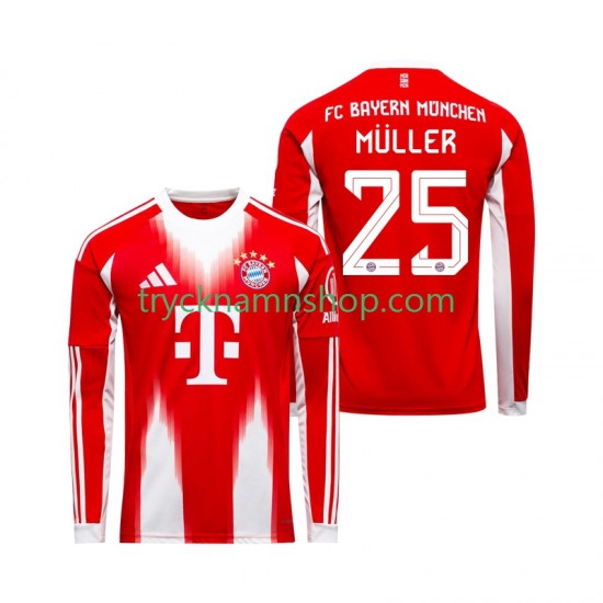 FC Bayern München Thomas Muller 25 2025-2026 Tröja 1:a Matchställ Män Långärmad