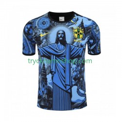 Brasilien Jesus 2024-2025 Tröja Blå 1:a Matchställ Män Kortärmad