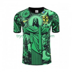 Brasilien Jesus 2024-2025 Tröja Grön 1:a Matchställ Män Kortärmad