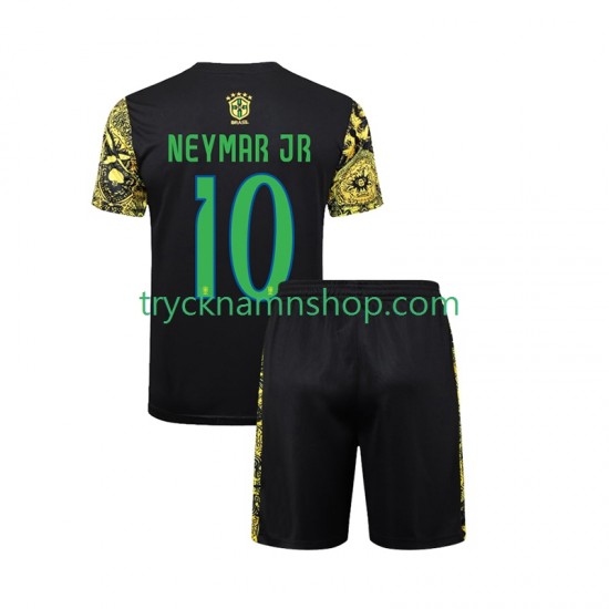 Brasilien Neymar JR 10 Jesus 2024 Tröja 1:a Matchställ Barn Kortärmad