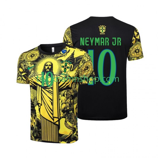 Brasilien Neymar JR 10 Jesus 2024 Tröja 1:a Matchställ Män Kortärmad
