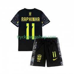 Brasilien RAPHINHA 11 Cheist the Redeemer Football Shirts 2024 1:a Matchställ Barn Kortärmad