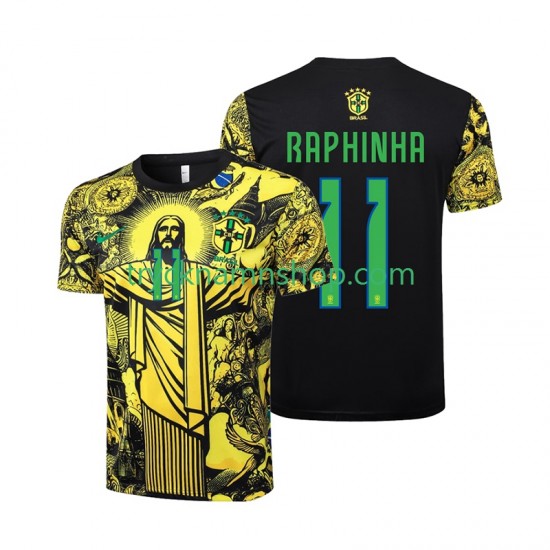 Brasilien RAPHINHA 11 Jesus 2024 Tröja 1:a Matchställ Män Kortärmad