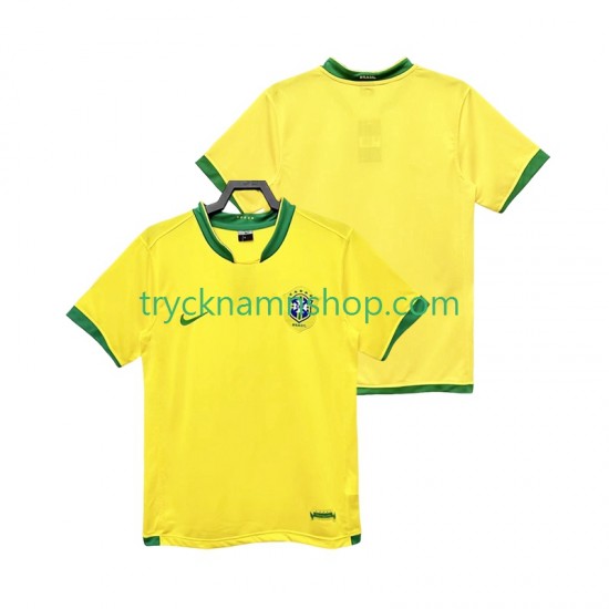Brasilien 2006 Tröja Retro 1:a Matchställ Män Kortärmad