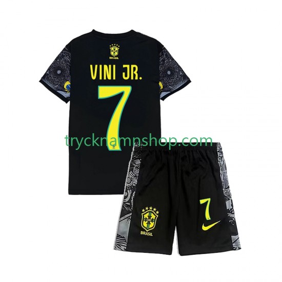 Brasilien Vinicius Junior 7 Cheist the Redeemer Football Shirts 2024 1:a Matchställ Barn Kortärmad