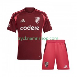 CA River Plate 2024-2025 Tröja 2:a Matchställ Barn Kortärmad